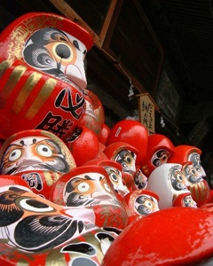 Daruma dolls at Shorinzan temple, Gunma prefecture, Japan